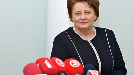 La Merkel lettone, Laimdota Straujuma, accède au poste de Premier ministre à 62 ans. Elle est la première femme à diriger le gouvernement. (AFP PHOTO / ILMARS ZNOTINS)