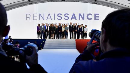 Le lancement du parti Renaissance à Paris, le 17 septembre 2022. (JULIEN DE ROSA / AFP)