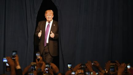 Donald Trump à Las Vegas (Etats-Unis), lors du caucus républicain du Nevada, le 23 février 2016. (ETHAN MILLER / GETTY IMAGES NORTH AMERICA / AFP)