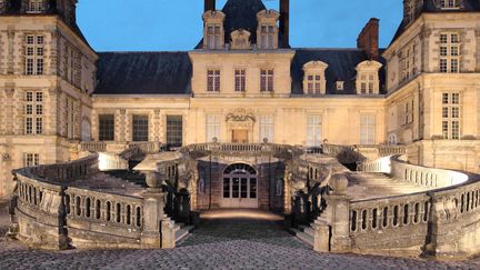 L'escalier de la cour d'honneur du château de Fontainebleau (mai 2018)
 (Manuel Cohen / AFP)