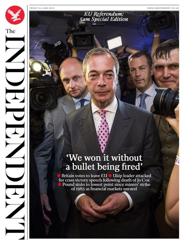 Une de The Independent.&nbsp; (THE INDEPENDENT)