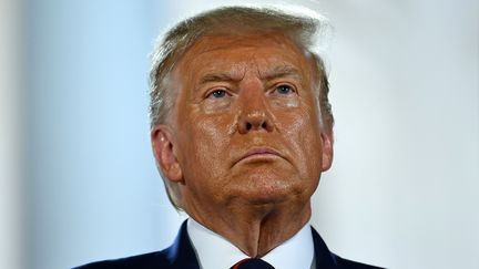 Donald Trump officiellement investi par le parti républicain américain pour concourir à un second mandat présidentiel, le 27 août 2020. (BRENDAN SMIALOWSKI / AFP)