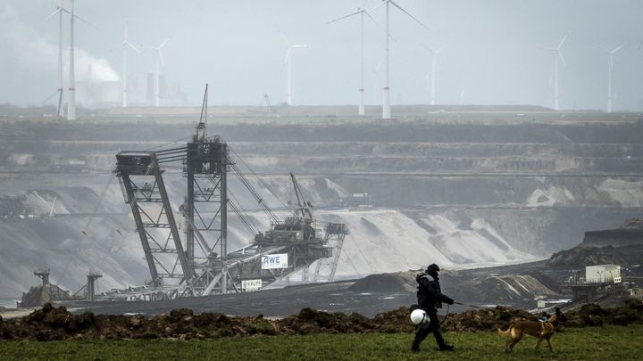 La mine de charbon de Lützerath, dans l'ouest de l'Allemagne, le 13 janvier 2023. (REMKO DE WAAL / ANP MAG / AFP)