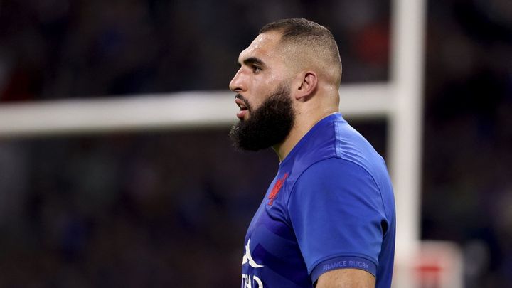 Le Français Reda Wardi face à l'Afrique du Sud, au stade Vélodrome de Marseille, le 12 novembre 2022. (JEAN CATUFFE / AFP)