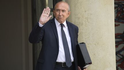 Le ministre de l'Intérieur Gérard Collomb, ci-conte à la sortie d'un conseil des ministres, le 22 août 2018. (BERTRAND GUAY / AFP)