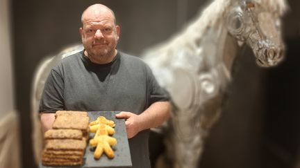 Stéphane Avacley, boulanger à Besançon (Doubs) a entamé une grève de la faim pour obtenir la régularisation de son apprenti. (SEBASTIEN BAER / RADIO FRANCE)