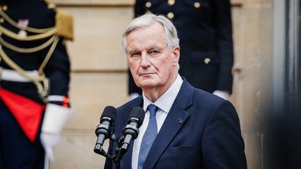 Le Premier ministre Michel Barnier, à Matignon, à Paris, le 5 septembre 2024. (AMAURY CORNU / HANS LUCAS)