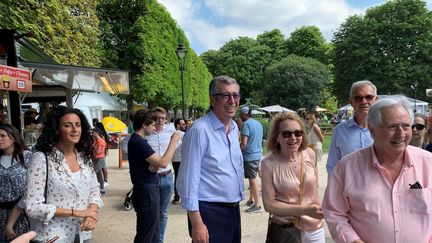 Patrick Balkany lors de sa visite de la&nbsp;"Fête de l'été" de&nbsp;Levallois-Perret, samedi 22 juin 2019. (TIMOUR OZTURK / RADIO FRANCE)