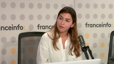 Anahita Akopian, la présidente du Comité de défense de la cause arménienne, dimanche 1er octobre 2023 sur franceinfo. (FRANCEINFO / RADIO FRANCE)