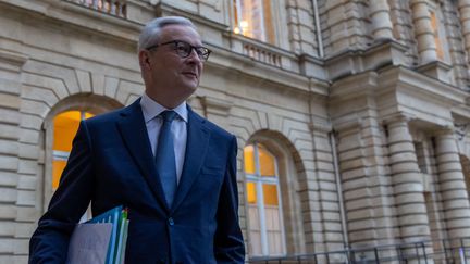 L'ancien ministre français de l'Économie, des Finances, de l'Industrie et de la Souveraineté numérique Bruno Le Maire arrive pour son audition devant la Commission des finances du Sénat sur la détérioration des finances publiques françaises depuis 2023 à Paris, le 7 novembre 2024. (CHRISTOPHE PETIT TESSON / EPA)