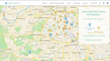  (La plateforme "mavillejetaide.org" permet d'identifier les associations dans votre quartier © Capture d'écran)