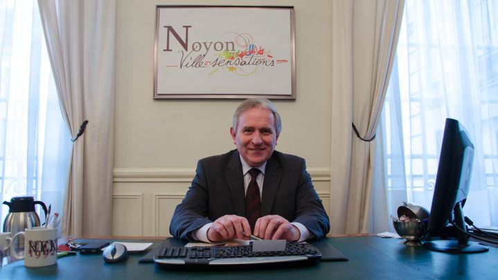 Le maire de Noyon (Oise), Patrick Deguise, le 5 f&eacute;vrier 2014. (THOMAS BAIETTO / FRANCETV INFO)