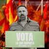 Santiago Abascal, leader du parti d'extrême droite espagnol Vox. (PIERRE-PHILIPPE MARCOU / AFP / PAULINE LE NOURS)