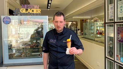 Louis Dubois,&nbsp;&nbsp;maître glacier-pâtissier à Nice. (BERNARD THOMASSON / RADIO FRANCE)