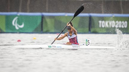 La para kayakiste Nelia Barbosa lors des Jeux paralympiques de Tokyo. (G.MIRAND)