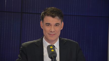 Olivier Faure, premier secrétaire du PS, invité vendredi 30 mars de franceinfo.&nbsp;&nbsp; (JEAN-CHRISTOPHE BOURDILLAT / RADIO FRANCE)