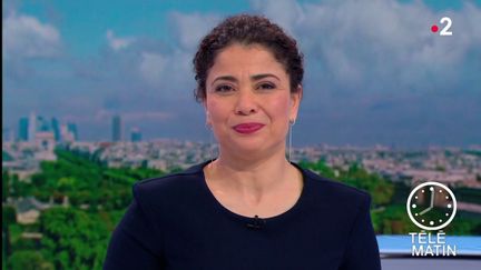 Nabila Tabouri présente le JT de 8h le mardi 10 avril 2018. (FRANCE 2)