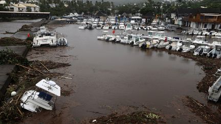 Damage after the passage of Cyclone Belal in Saint-Paul, Reunion Island, January 15, 2024. (RICHARD BOUHET / AFP)