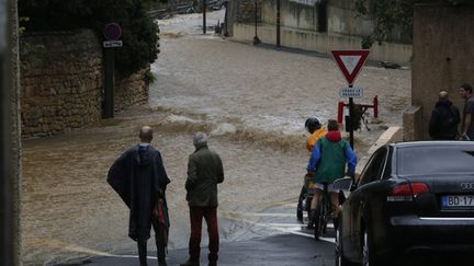  (La ville de La Calmette, entre Uzès et Nîmes (Gard) a été l'une des plus touchées par les orages de vendredi soir. ©MaxPPP)