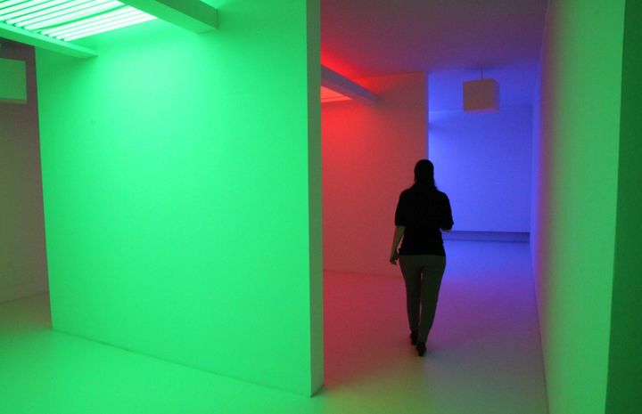 "Chromosaturation", Carloz Cruz Diez, 1965, exposé au Grand Palais (Dynamo)
 (PMG / SIPA)