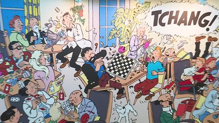 Exposition "Tintin, Hergé et Tchang" au musée des Arts asiatiques de Nice (Alpes-Maritimes). (FRANCE 3 COTE D'AZUR)