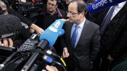 François Hollande dans l'Aisne (KENZO TRIBOUILLARD / AFP)