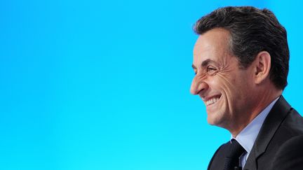 Nicolas Sarkozy, le 3 mai 2012 &agrave; Paris.&nbsp; (KENZO TRIBOUILLARD / AFP)