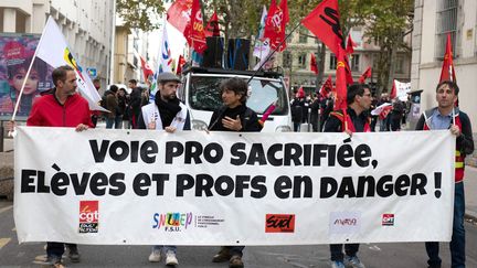 Manifestation contre la réforme du lycée professionnel le 17 novembre 2022 à Lyon. (LEONIECHASSELIN / MAXPPP)