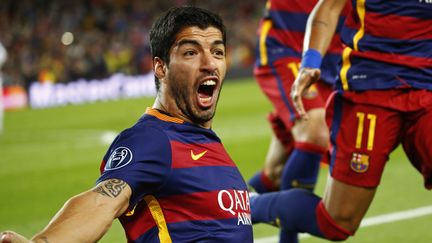 L'attaquant du FC Barcelone, Luis Suarez, le 29 septembre 2015. (JOAN VALLS /  NURPHOTO / AFP)