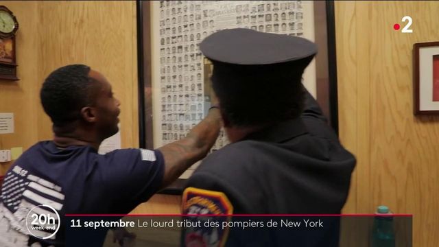 September 11 attacks: meeting with firefighters in New York.