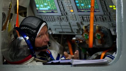 Le cosmonaute Guennady Padalka participe &agrave; un entra&icirc;nement au centre Gagarin, pr&egrave;s de Moscou (Russie), le 5 mars 2015. ( AFP )