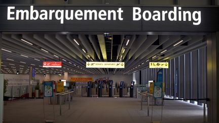 L'aéroport de Toulouse-Blagnac (Haute-Garonne) déserté&nbsp;en raison de la pandémie de coronavirus, le 1er avril 2020. (ALAIN PITTON / NURPHOTO / AFP)