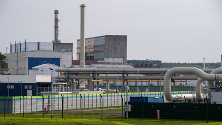 Systèmes de canalisation et dispositifs de fermeture à la station de réception de gaz du gazoduc Nord Stream 2 de la mer Baltique,&nbsp;Mecklembourg-Poméranie occidentale, Lubmin, 20 octobre 2021 (photo d'illustration). (STEFAN SAUER / DPA)