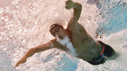 Le nageur italien Matteo Rivolta lors du 100 m&egrave;tres papillon, lors des Mondiaux de Barcelone, le 2 ao&ucirc;t 2013. (FRANCOIS XAVIER MARIT / AFP)