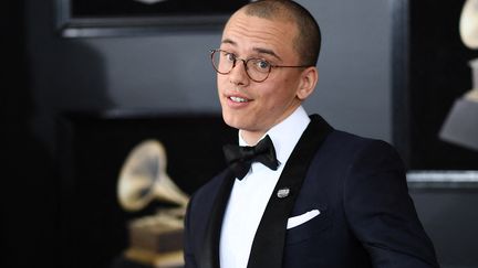 Le rappeur américain Logic lors des Grammy Awards, le 28 janvier 2018 à New York (Etats-Unis). (JEWEL SAMAD / AFP)