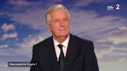 Michel Barnier, on the set of "8 p.m." from France 2, Sunday September 22. (FRANCE 2)