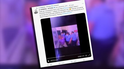 Caputre écran d'un des tweets qui diffuse la vidéo sur les réseaux sociaux.&nbsp; (CAPTURE ECRAN TWITTER)