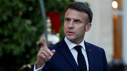 Le président français Emmanuel Macron à l'Elysée le 4 octobre 2024 (BENOIT TESSIER / POOL / REUTERS POOL)