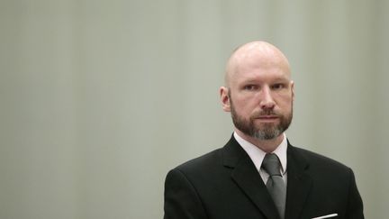 Le terroriste norvégien Anders Behring Breivik, le 18 janvier 2017, dans sa prison de Skien. (LISE AASERUD / NTB SCANPIX / AFP)