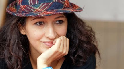 Zineb El  Rhazoui, sociologue des religions et journaliste à Charlie Hebdo, convoquée pour une mise à pied par la direction de l'hebdomadaire.
 (Citizenside/Bernard Ménigault /citizenside.com)