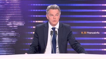 Fabien Roussel, secrétaire national du PCF, était l'invité de fanceinfo le 4 mai 2023. (FRANCEINFO / RADIO FRANCE)