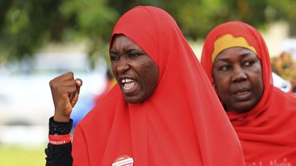 Un membre de la BringBackOurGirls ("Ramenez nos filles") lors d’une manifestation à Abuja, le 2 Juillet 2014.
 (REUTERS / Afolabi Sotunde)