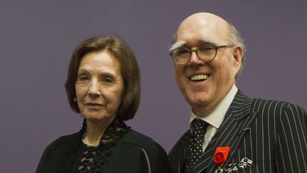 Le collectionneur d'art Spencer Hays et sa femme Marlene au musée d'Orsay, à Paris, en avril 2013.&nbsp; (MICHEL EULER / SIPA)