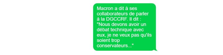 Reconstitution d’un SMS de Mark MacGann à Travis Kalanick et David Plouffe issu des Uber Files. (UBER FILES / CELLULE INVESTIGATION DE RADIO FRANCE)