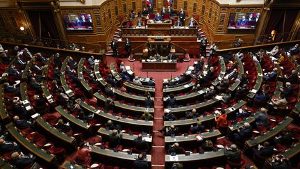 Les sénateurs siègent à Paris, le 14 avril 2021. (MAXPPP)