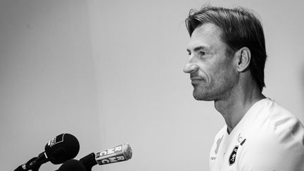  (Hervé Renard lors d'une conférence de presse vendredi 16 mai © MAXPPP/Simon Daval)