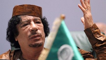 Le "Guide suprême" libyen, Mouammar Kadhafi (10-10-2010) (AFP - KHALED DESOUKI)