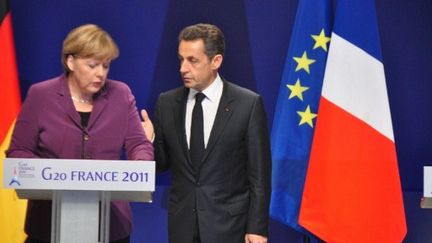 Angela Merkel et Nicolas Sarkozy lors du G20 à Cannes. (citizenside.com)