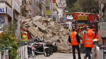 Le 5 novembre 2018, deux immeubles s'effondraient rue d'Aubagne à Marseille (archive). (SPEICH FR?D?RIC / MAXPPP)