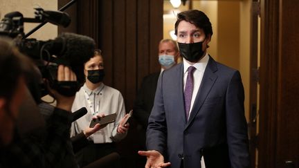 Justin Trudeau, le Premier ministre canadien, le 31 mars 2022 à Ottawa. (DAVE CHAN / AFP)